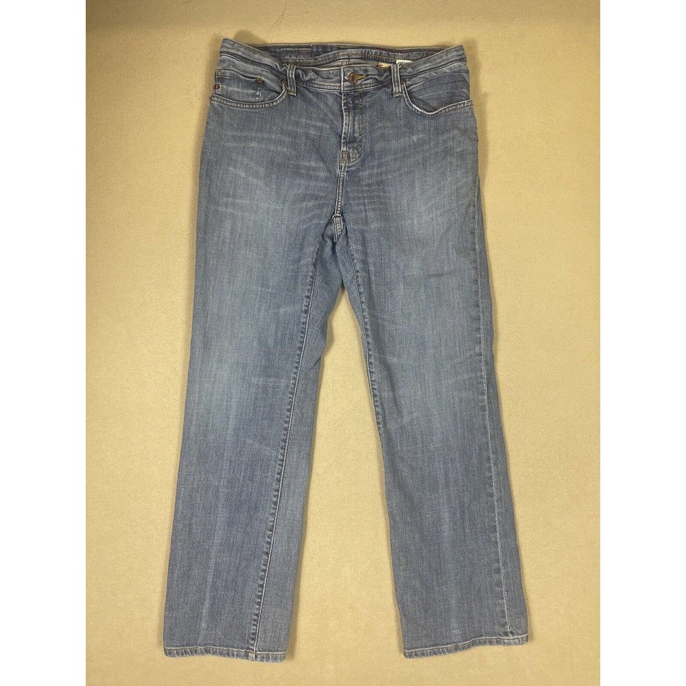 Seven7 Womens 14 Mid Rise Blue Jeans Stretch‎ Pockets Cotton Straight Leg